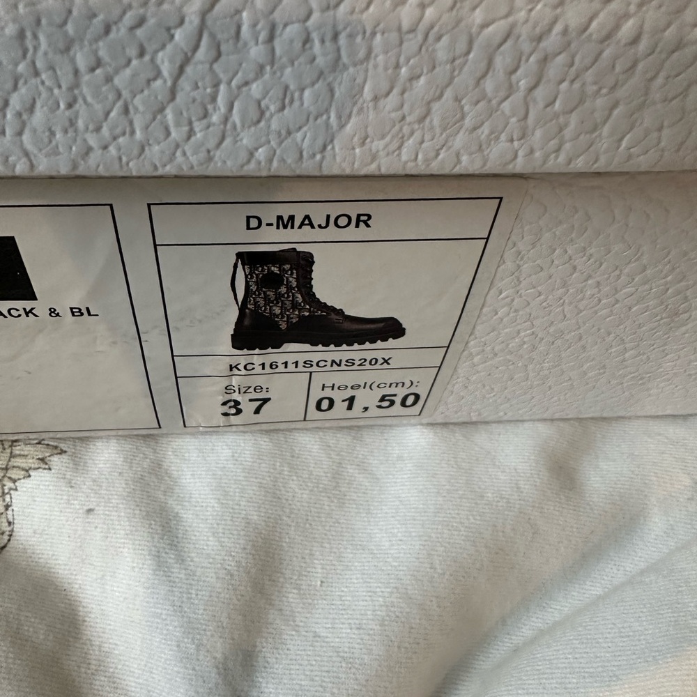 Christian Dior Black leather Explorer signature Women's Combat Boots NIB - Picture 11 of 12